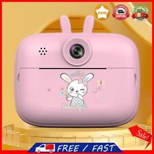 Kids Instant Print Camera Cartoon Portable for 3-12 Years Kids (Pink)