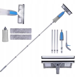 3 in 1 Fensterwischer mit Teleskopstiel Profi Fensterputzer Set Fensterabzieher - Bild 1 von 11