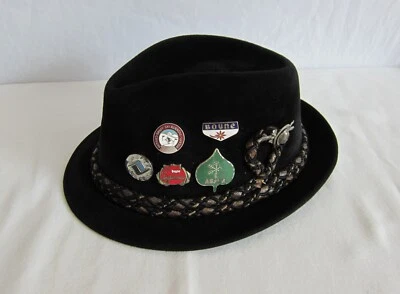 Terciopelo genuino Dunlap Supreme vintage para hombre 7 1/8" con alfileres de esquí de los años 60 Foto 1 de 4