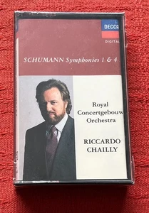 SCHUMANN/RICCARDO CHAILLY - BRAND NEW & SEALED CHROME CASSETTE- SYMPHONIES 1 & 4 - Picture 1 of 6