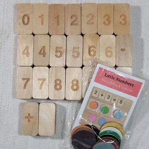 Little Numbers Math Manipulatives By Lily And River Canvas Pouch Number Tiles - Picture 1 of 10