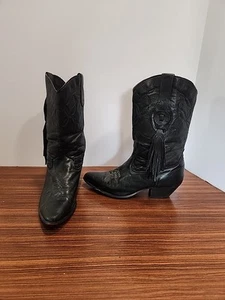 Stivali da rodeo western cowgirl neri Laredo 7,5 in pelle nappa punta - Foto 1 di 15
