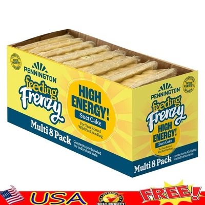 High Energy Suet Cake Wild Birds Backyard Feeding Sunflower Blend Protein Rich