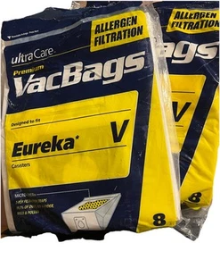 Staubsaugerbeutel passend für Eureka V Kanister (14 Beutel) VacBags Allergenfilter - Bild 1 von 2