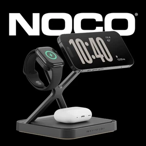 NOCO XGrid XDS3: 3-in-1 Wireless Charging Stand - MagSafe and Qi2 Compatible - Picture 1 of 7