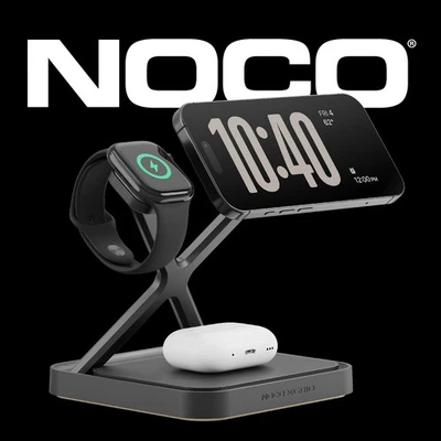 NOCO XGrid XDS3: 3-in-1 Wireless Charging Stand - MagSafe and Qi2 Compatible - Image 1 of 4
