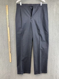 Burberry London Dress Pants Flat Front Trousers Charcoal Size 17In Waist POE - Picture 1 of 3