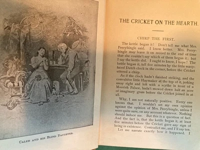 Cricket on the Hearth by Charles Dickens Collector Antiquarian c 1900 Collector - Image 1 of 4