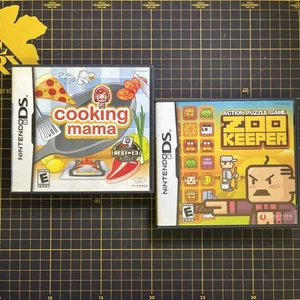 Lot 2 Cooking Mama Zoo Keeper Nintendo DS Complete CIB w/Manual - Picture 1 of 5