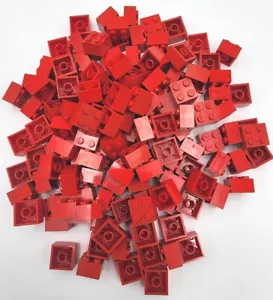 LEGO LOT OF 250 2x2 Red Building Brick Pieces CITY STAR WARS TOWN MOC - Picture 1 of 1
