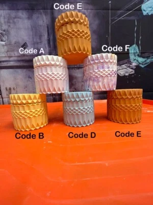 maceta yeso contenedor artesanía/yeso artesanía/yeso contenedor para vela Foto 1 de 4