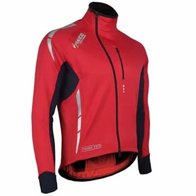 Zimco Pro Bike Jacket Cycling High Viz Jacket Winter Soft Shell Wind Jacket Red - Image 1 of 4