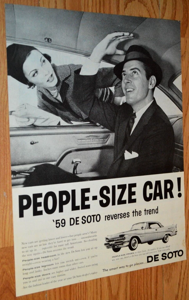 Desoto Firedome Sportman 1959 original grande vintage anuncio impreso anuncio 59 Foto 1 de 1