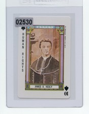 #02530 JAMES A. HEALY 1977 Black Hero Card