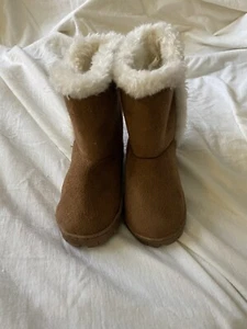Faux Shearling Boot-Chestnut-Size 6 toddler bin2 - Picture 1 of 6