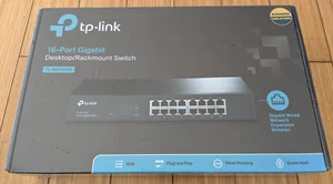 TP-LINK 16-Port Gigabit Ethernet 10/100/1000Mbps Rack Mount Switch TL-SG1016D - Photo 1/6