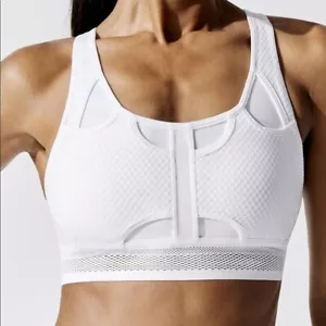 Nike Swoosh UltraBreathe White Medium-Support Sports Bra Size Medium CJ0149 - Picture 1 of 2