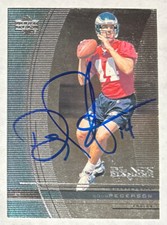 Doug Pederson Autograph Card Philadelphia Eagles LII Jacksonville Jaguars Signed