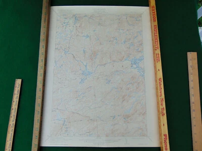 Original 1915 Engraving 1921 USGS Topo Map OSWEGATCHIE #4 Adirondack NY 16"x20" - Image 1 of 4
