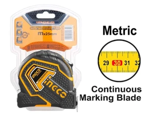 Ingco Precision Metric Tape Measure Measuring Tool Steel 8m x 25mm - HSMT8808.1 - Picture 1 of 2