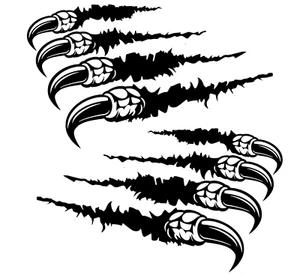 Dos 6" Monster Claws Calcomanía Vinilo Coche Camión RV Ventana Pared Espejo Cámper - Imagen 1 de 5