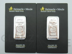 Silberbarren 500 Gramm 2 x 250g NEU 999.9 Heimerle + Meule im Blister 2 x 250 g - Bild 1 von 5