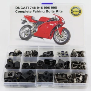 Fit For Ducati 748 916 996 998 Complete Fairing Bolts Bodywork Screws Gray - Picture 1 of 10