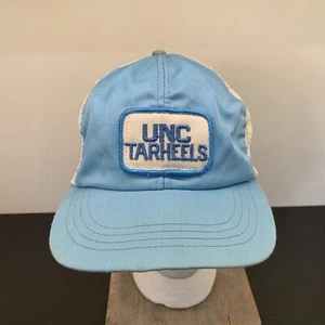 vtg UNC Tarheels Hat Patch Snapback Mesh Trucker North Carolina - Picture 1 of 11