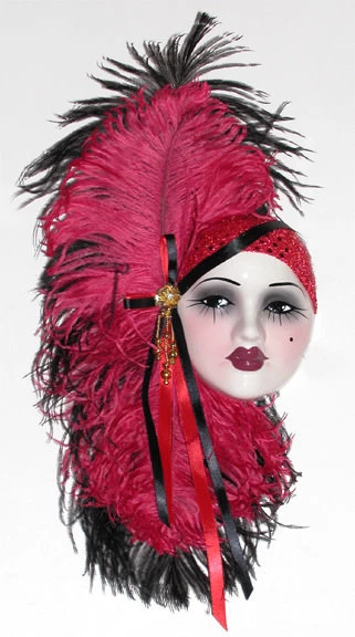 Unique Creations Lady Face Mask Wall Hanging Decor - NEW IN BOX - Image 1 of 1