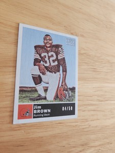 2010 Topps Magic Jim Brown Pigskin Mini #04/50 Cleveland Browns
