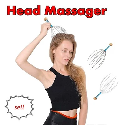 Masajeador terapéutico rascador pulpo equipo herramienta de relajación mano cuello cuero cabelludo cabeza Foto 1 de 4