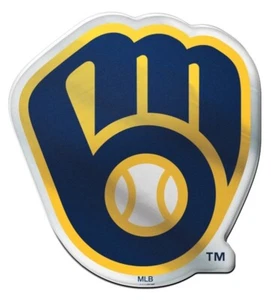 New Milwaukee Brewers Auto Badge 3x4 Decal MLB Team Mirror Finish Emblem - Picture 1 of 1