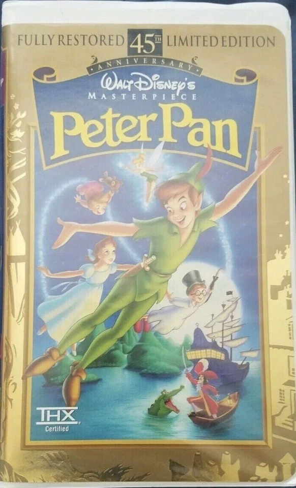 Walt Disney Classic MASTERPIECE COLLECTION 45th ANNIVERSARY Peter Pan VHS Tape Foto 1 de 1