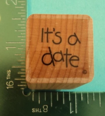 Sello de goma ITS A DATE Saying de Close to My Heart Foto 1 de 2