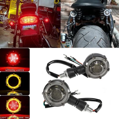 Luz LED de señalización de giro para motocicleta Harley Touring Road Glide Dyna Softail Foto 1 de 4