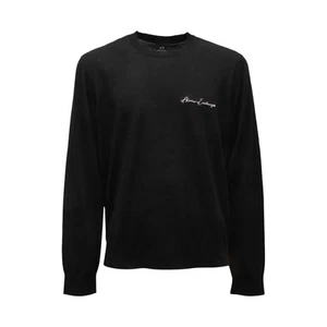 M8229 MENS ARMANI EXCHANGE MAN WOOL BLEND SWEATER BLACK - Picture 1 of 4