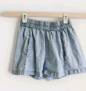 We The Free Free People Denim Paperbag Shorts Size XS Pockets Boho - Picture 1 of 3