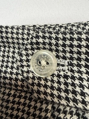 Ralph Lauren 100% Linen Pants Womens 6 Houndstooth Black White Lined EUC 👀🔥 - Image 1 of 4