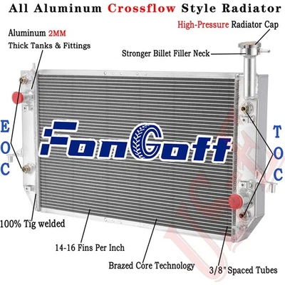 CC1786 3-Row Aluminum Radiator For 1996-2005 Chevy Astro GMC Safari 4.3L V6 AT - Изображение 1 из 4