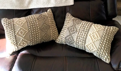 Magnolia Home Joanna Gaines Loloi  JOSLIN Throw Pillow Gray Ivory Beige Set of 2 - Image 1 of 4