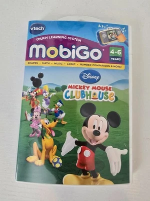 VTECH MOBIGO TOUCH LEARNING SYSTEM GAME MICKEY MOUSE CLUBHOUSE AGE 4-6 - Image 1 of 3