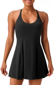 Women Tennis Dress Athletic Wrokout Summer Dress Golf with Built in Bars & Sh... - Picture 1 of 7