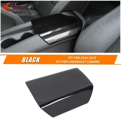Black Armrest Console Box Cover Trim For Chevrolet Camaro 2010-2015 Accessories Foto 1 de 4