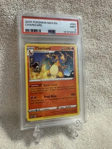 Charizard : Pokemon : McDonald's Promo 2025 M24 EN : 001/015 : PSA 9 MINT - Picture 1 of 2