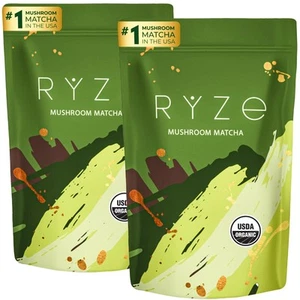 RYZE Mushroom Matcha Starter Kit, USDA Organic with 6 Adaptogenic Mushrooms a... - Picture 1 of 8