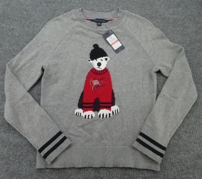 Tommy Hilfiger Sweater Womens XS Fairisle Polar Bear Holiday Pullover Extra Smal - Image 1 of 4