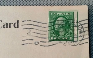 Scotts #408 Imperforated Coil Stamp Schermack Perforation 1912 Des Moines IA - Picture 1 of 3