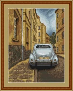 Auto retrò - Kit punto croce - 7,5" x 10" (19 cm x 25,5 cm) - numero 18 - Foto 1 di 1