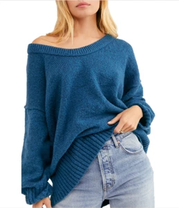 Suéter Brookside azul Halcyon Free People para mujer talla S - Imagen 1 de 2