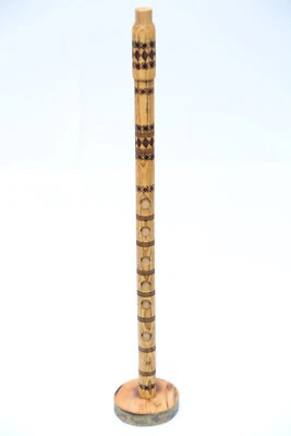 Albanian - Macedonian 6 (+2)-hole Pro Woodwind Flute with Stand. La, 39 CM
